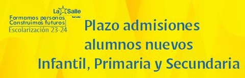Admisiones infantil, primaria y secundaria