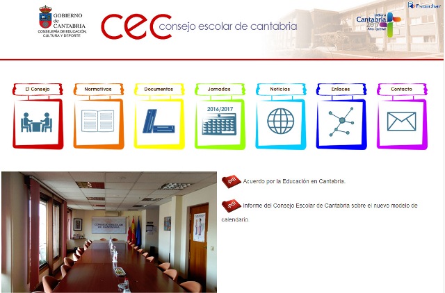 Nueva Web Consejo escolar Cantabria