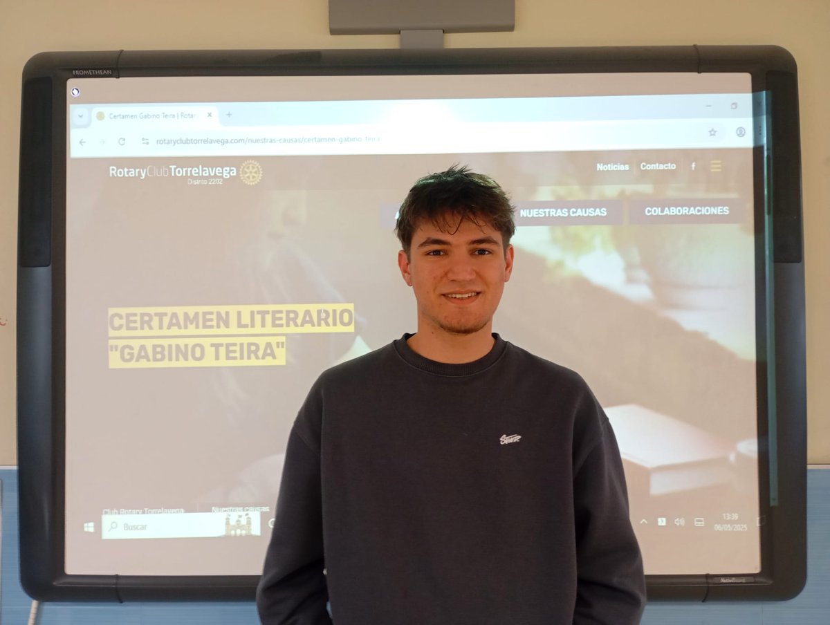 Alumno del centro gana certamen literario